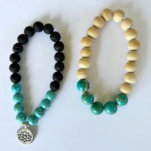 Two Meditation Mala Beads Aromatherapy Bracelets